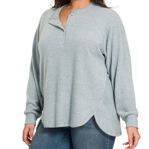 6. Henley placket sweater - Picture 2 of 3